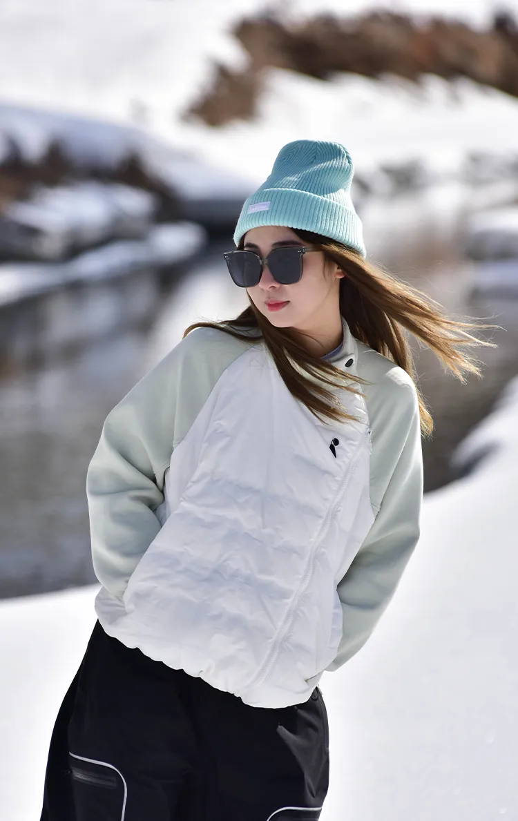 RandomPow Women's Fluffy Warmth Mid Down Jacket