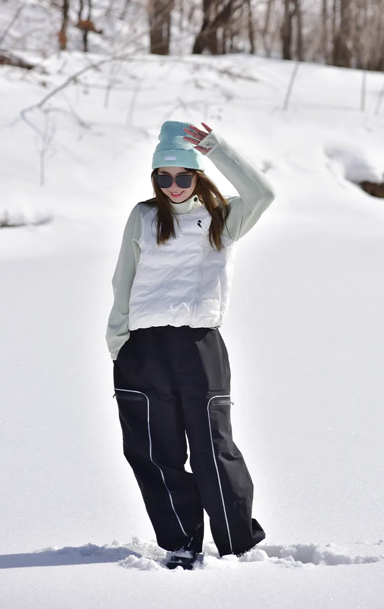 RandomPow Women's Fluffy Warmth Mid Down Jacket