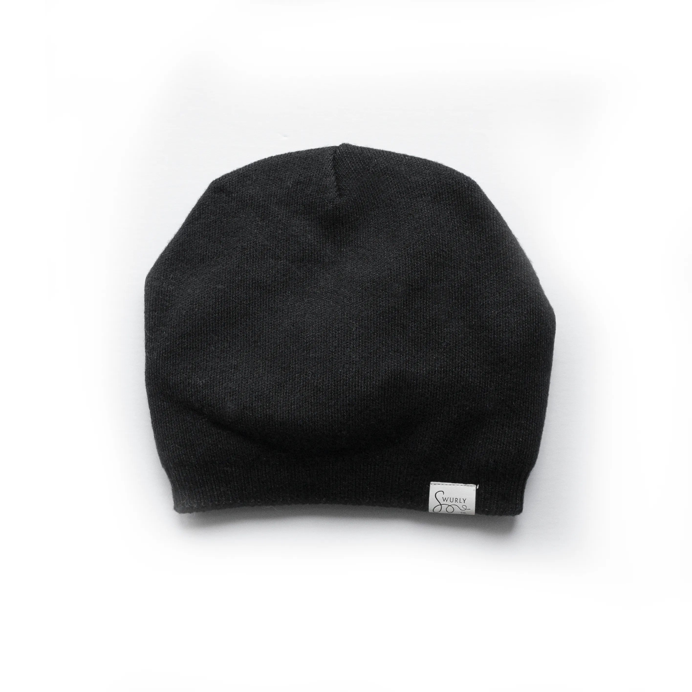 Slouchy Double Layered French Silk Lined Beanie Wool