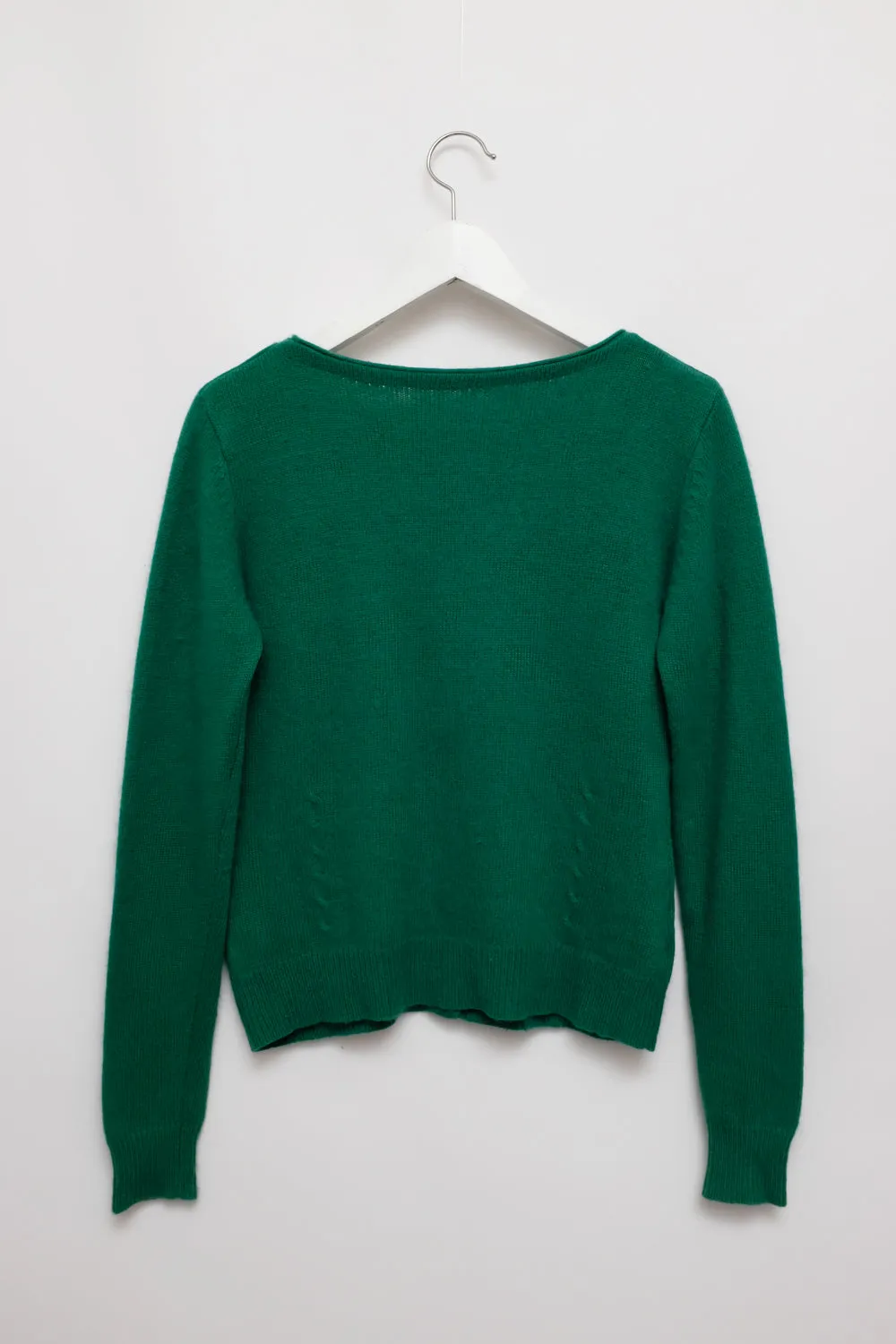 SOFTY WOOL GREEN CARDIGAN SWEATER
