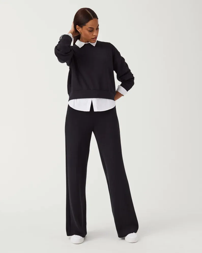 Spanx AirEssentials Wide Leg Pant In Black