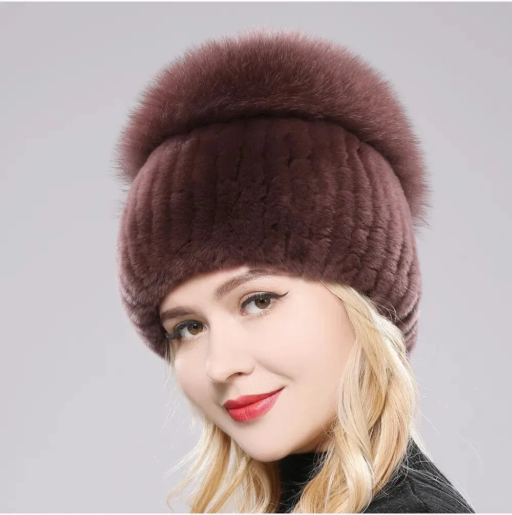 Stylish Womens Winter Hats and Comfortable Rabbit Fur Beanie