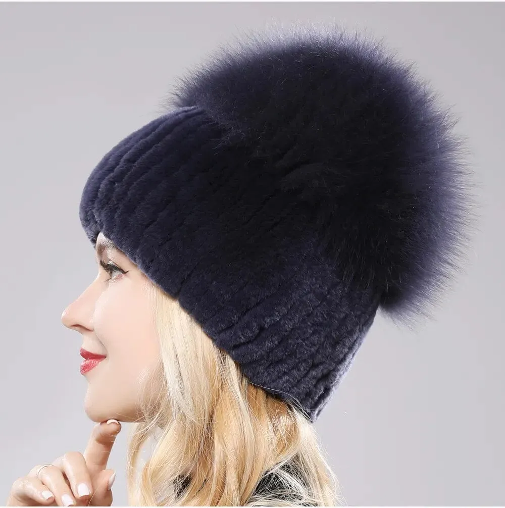 Stylish Womens Winter Hats and Comfortable Rabbit Fur Beanie