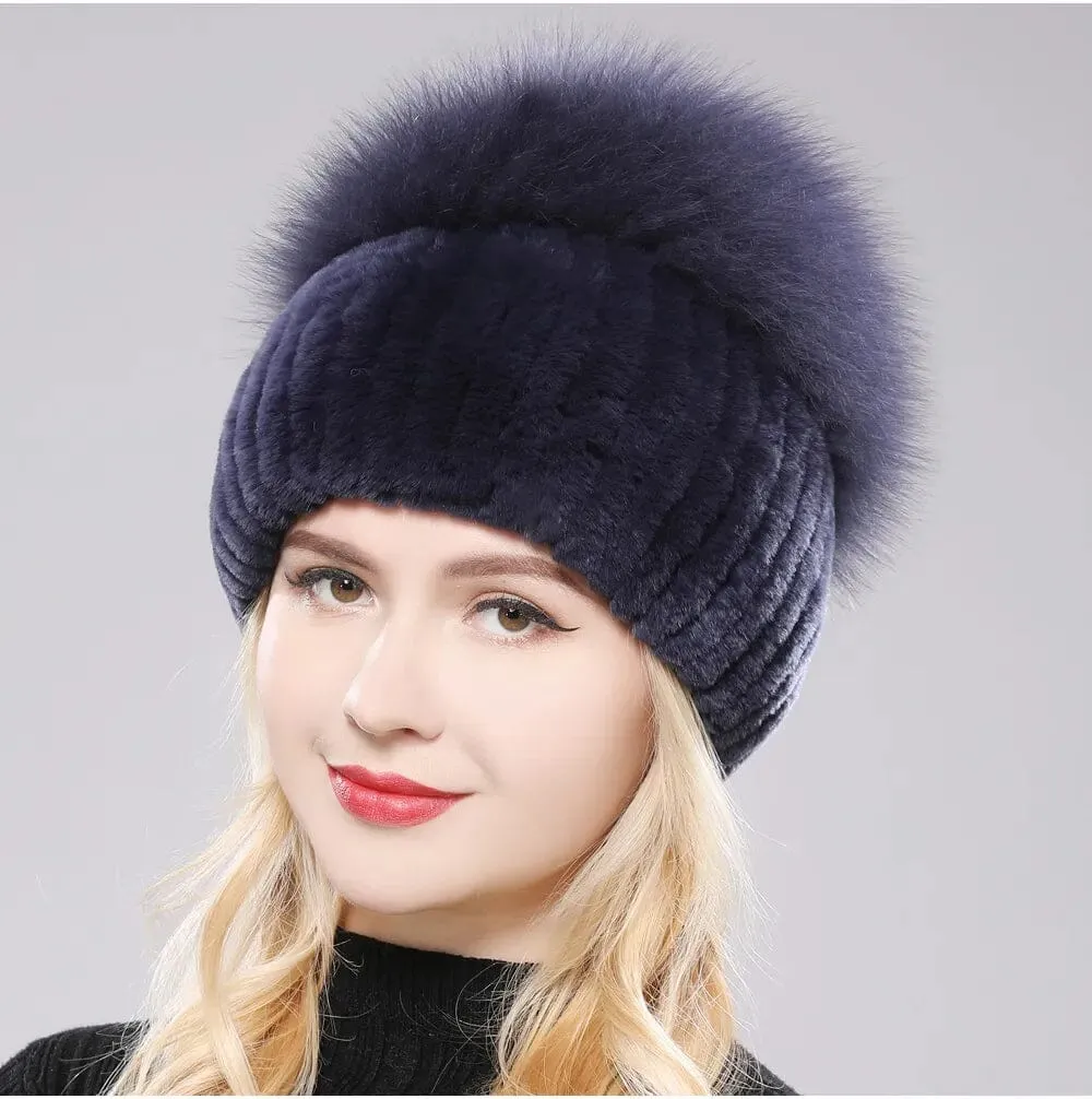 Stylish Womens Winter Hats and Comfortable Rabbit Fur Beanie