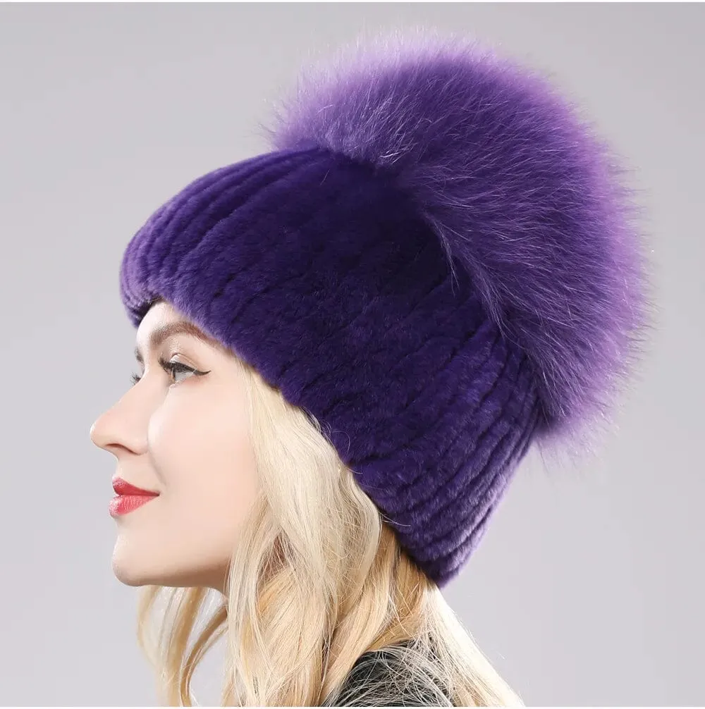 Stylish Womens Winter Hats and Comfortable Rabbit Fur Beanie