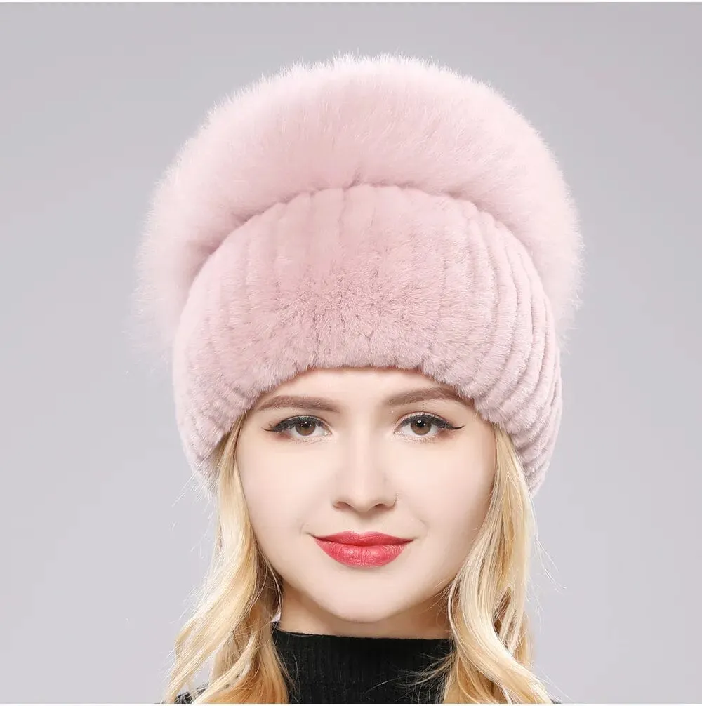 Stylish Womens Winter Hats and Comfortable Rabbit Fur Beanie