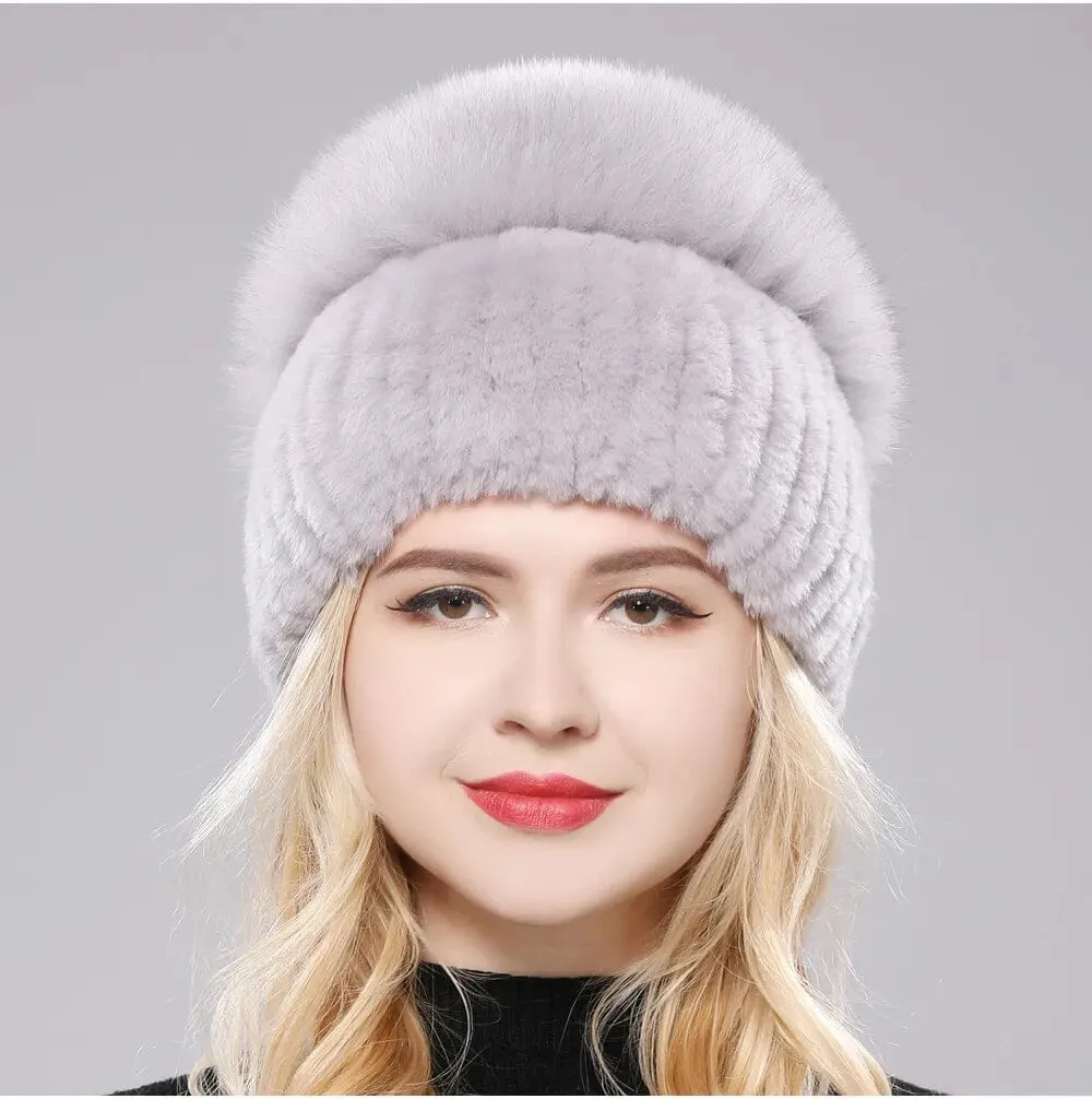 Stylish Womens Winter Hats and Comfortable Rabbit Fur Beanie