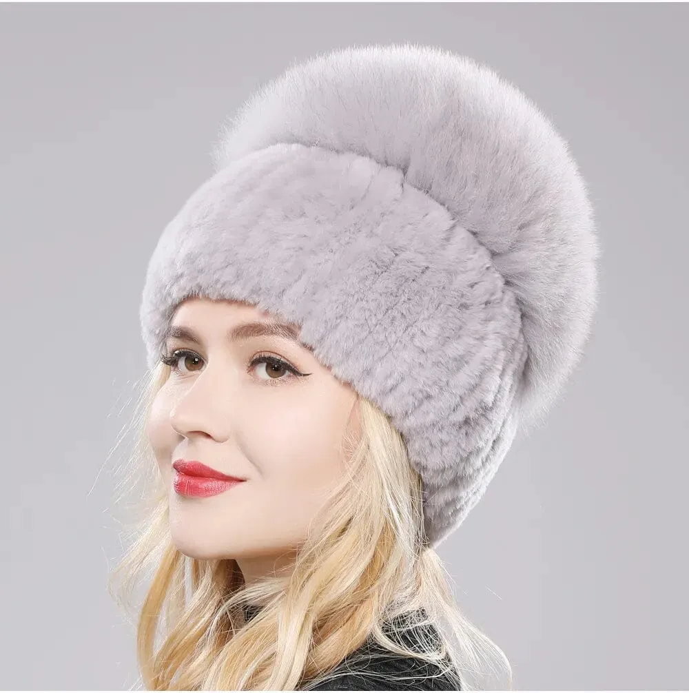Stylish Womens Winter Hats and Comfortable Rabbit Fur Beanie