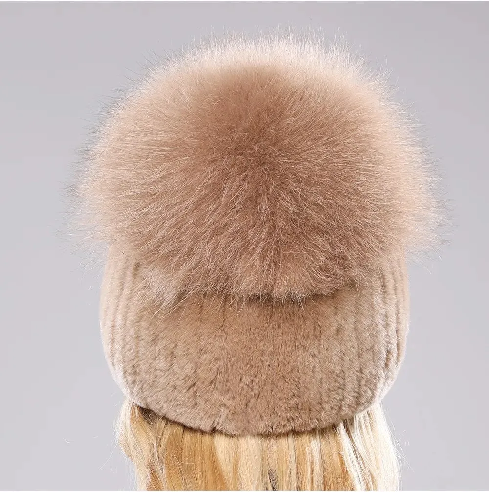 Stylish Womens Winter Hats and Comfortable Rabbit Fur Beanie