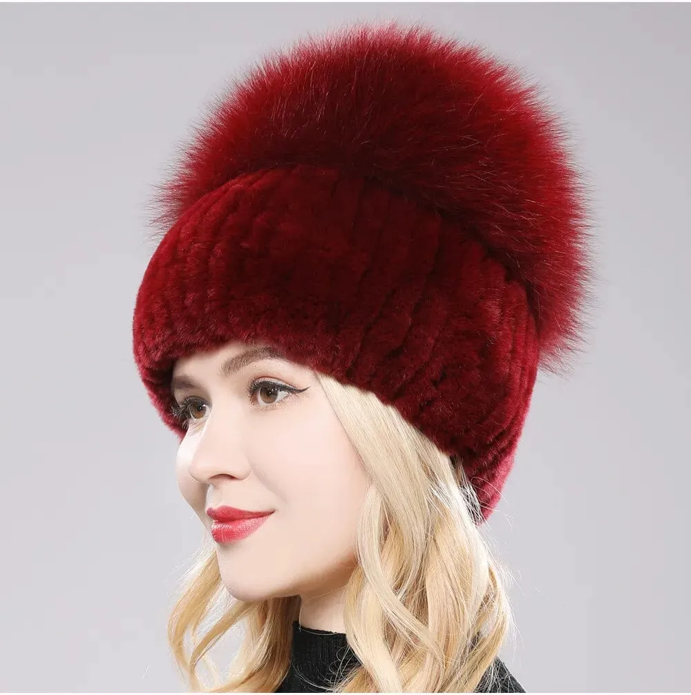 Stylish Womens Winter Hats and Comfortable Rabbit Fur Beanie