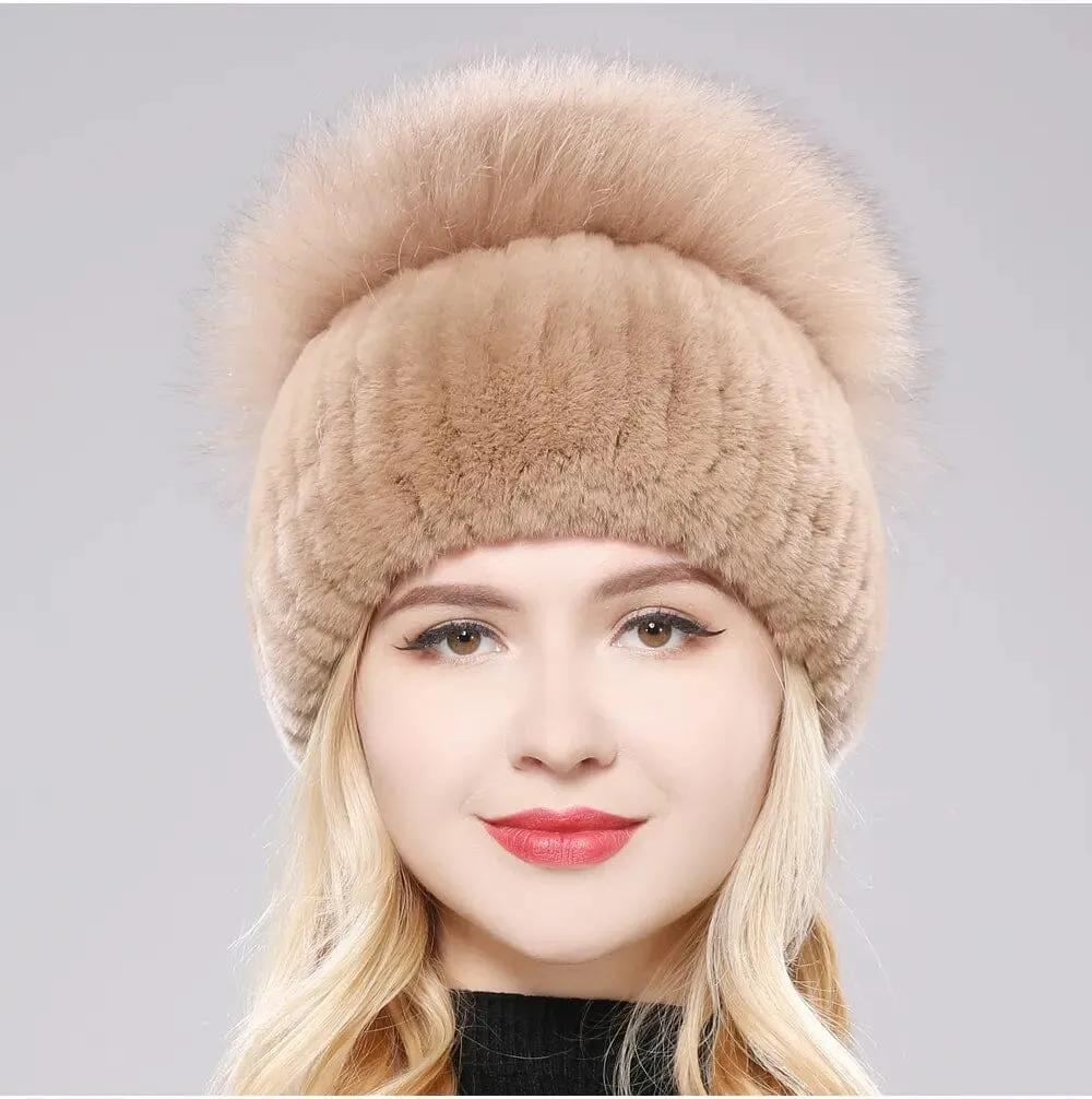 Stylish Womens Winter Hats and Comfortable Rabbit Fur Beanie