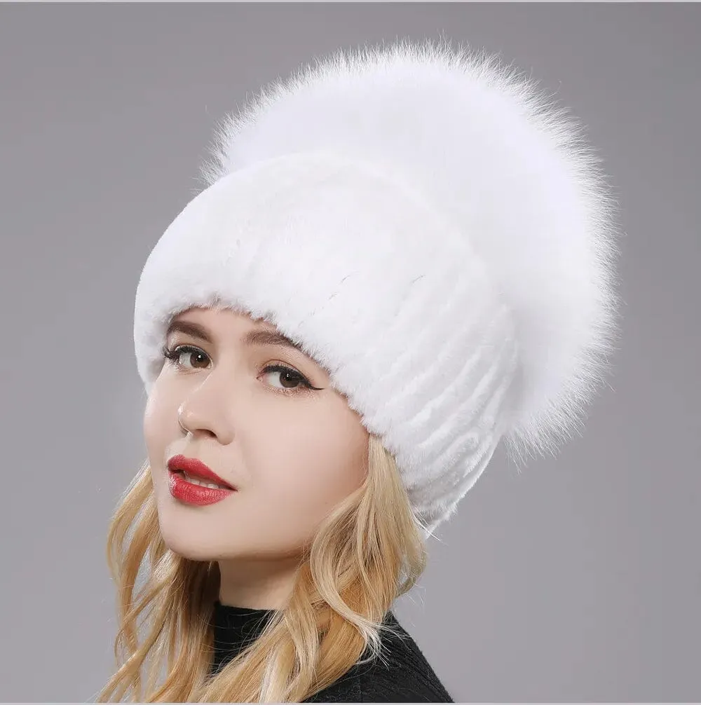 Stylish Womens Winter Hats and Comfortable Rabbit Fur Beanie
