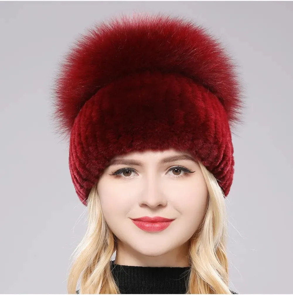 Stylish Womens Winter Hats and Comfortable Rabbit Fur Beanie