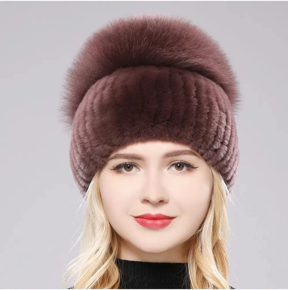 Stylish Womens Winter Hats and Comfortable Rabbit Fur Beanie