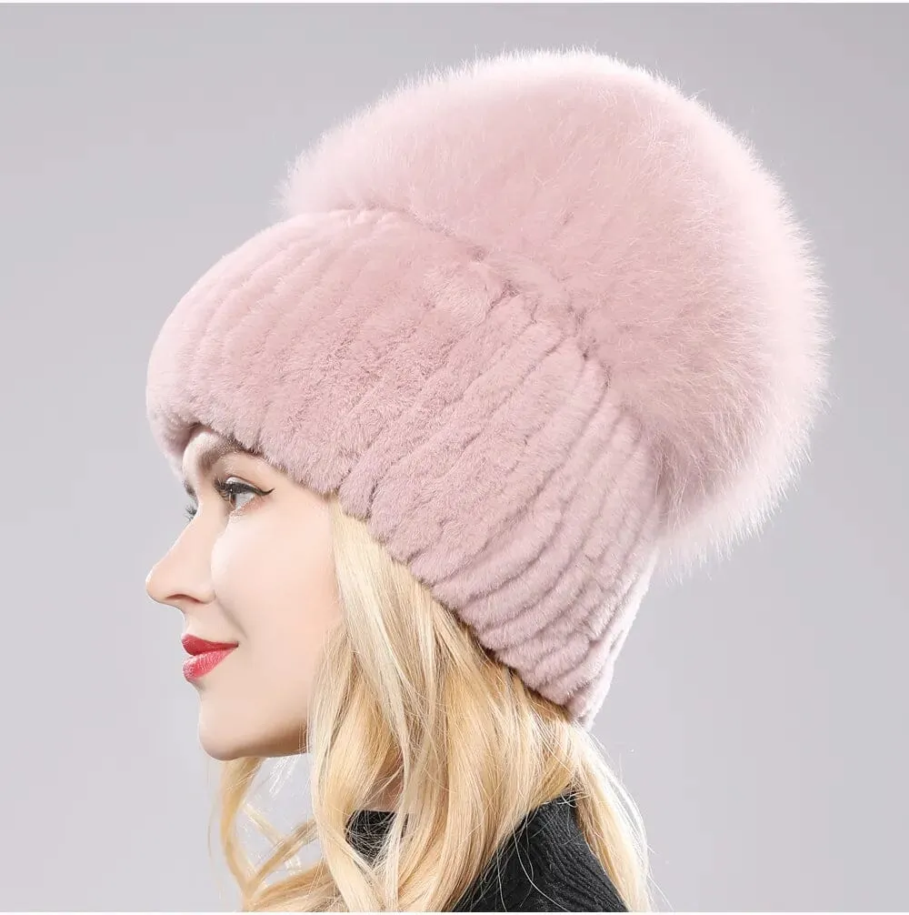 Stylish Womens Winter Hats and Comfortable Rabbit Fur Beanie