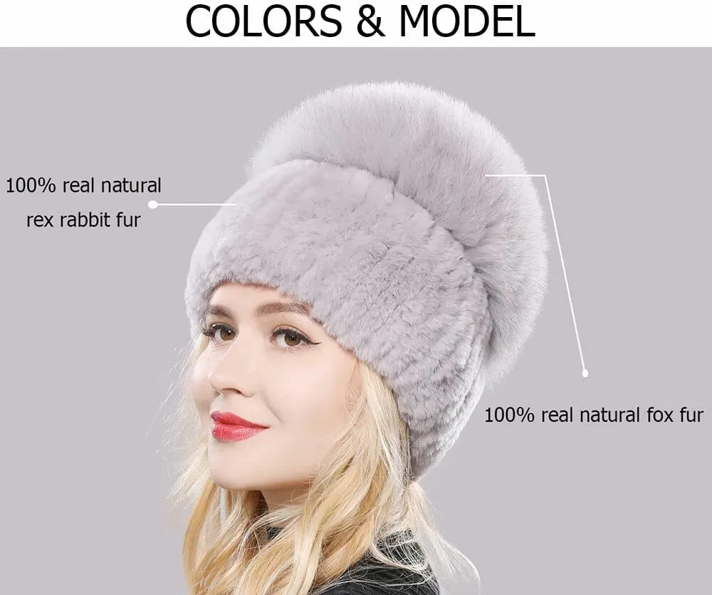Stylish Womens Winter Hats and Comfortable Rabbit Fur Beanie