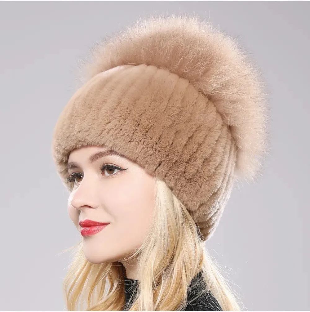 Stylish Womens Winter Hats and Comfortable Rabbit Fur Beanie