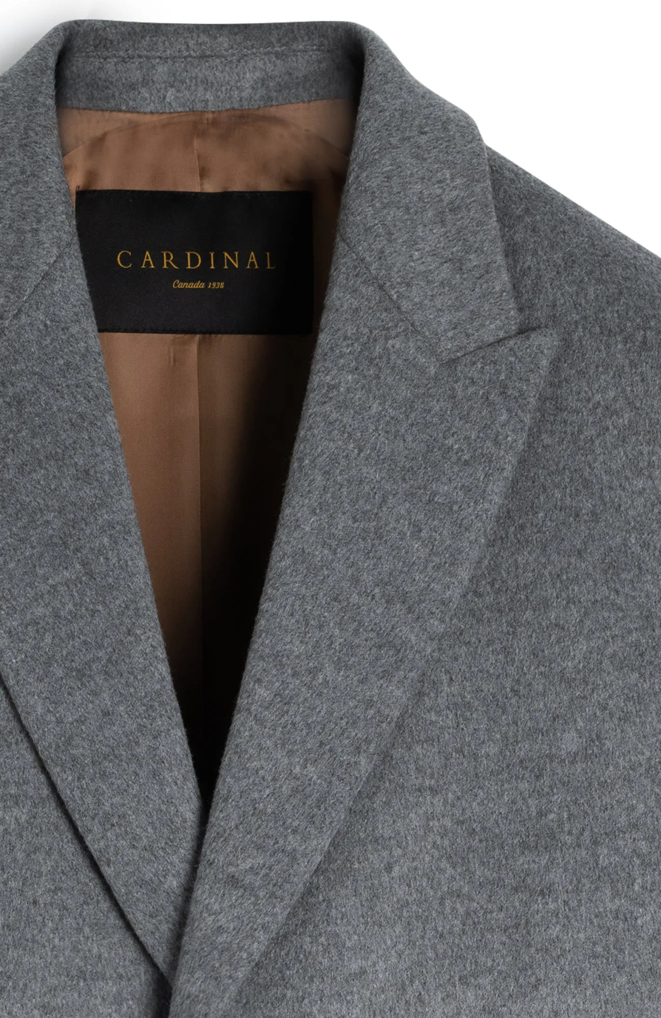 SUTTON LIGHT GREY WOOL TOPCOAT