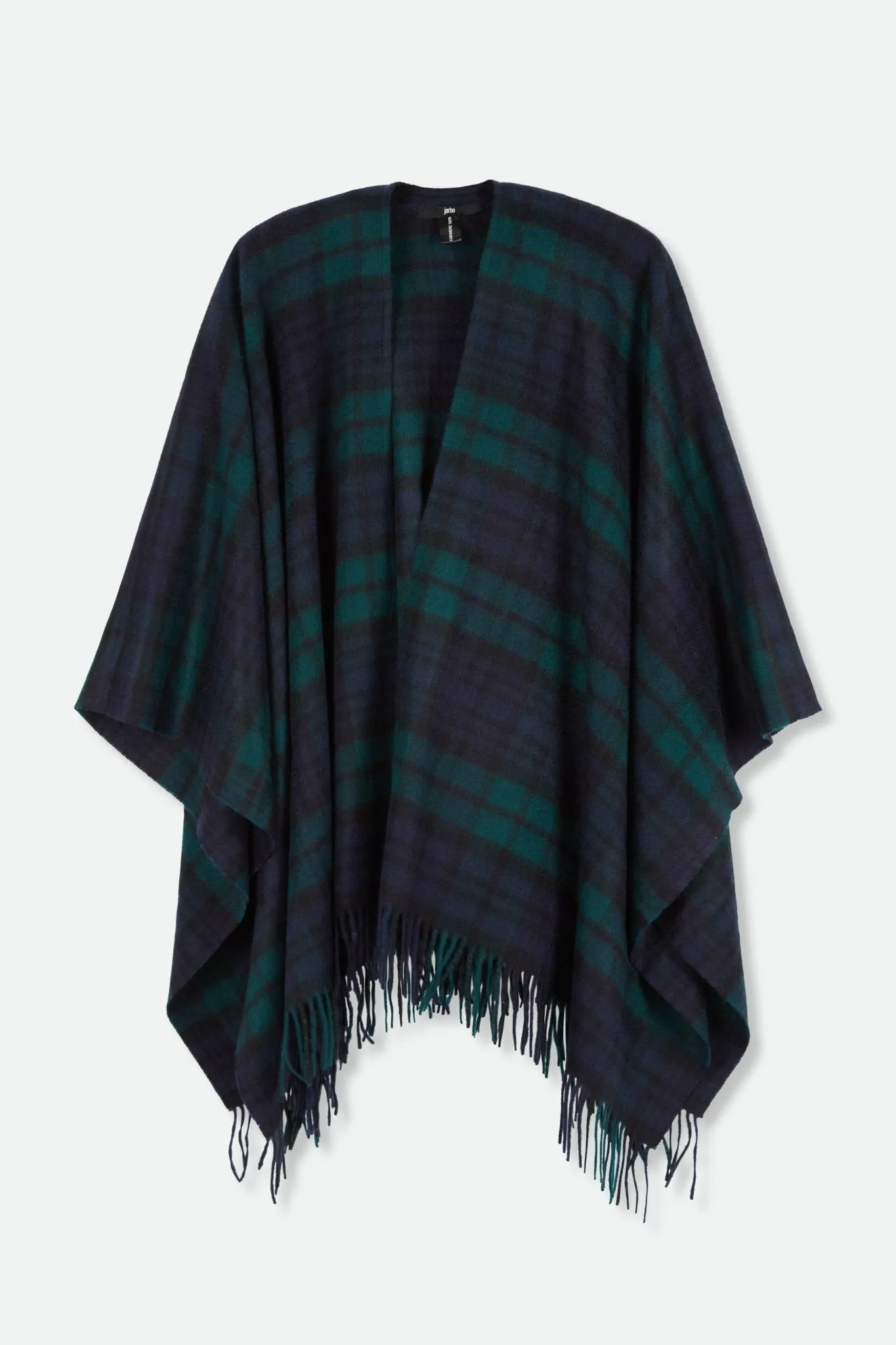 TARTAN FRINGE CAPE IN ITALIAN CASHMERE