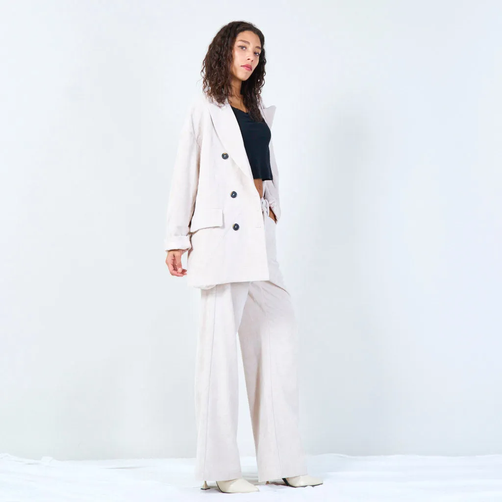 Velvet straight-leg trousers wholesale