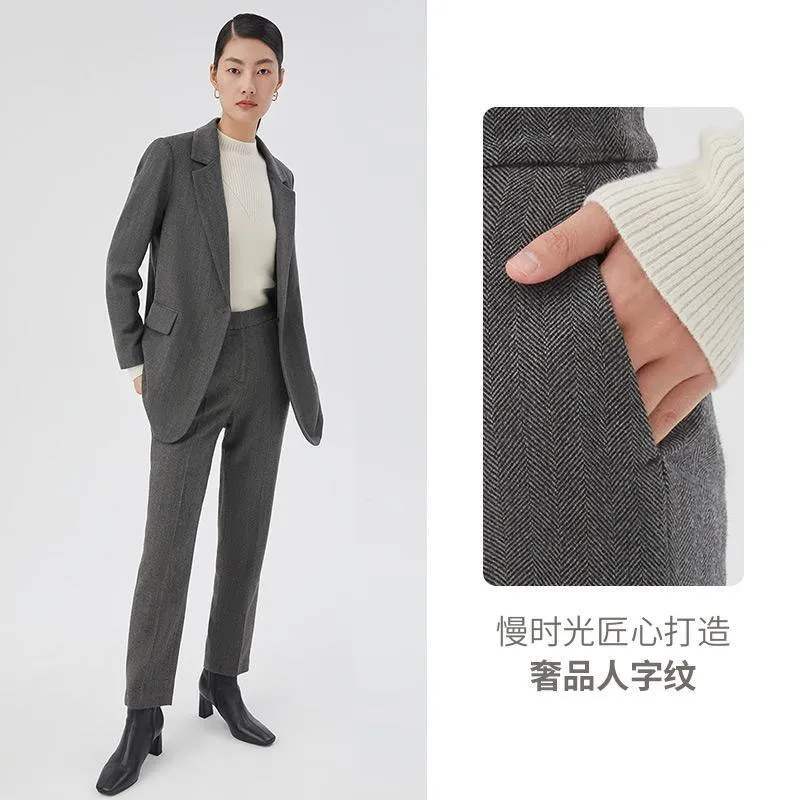Washable Wool Tapered Mid-Calf Trousers