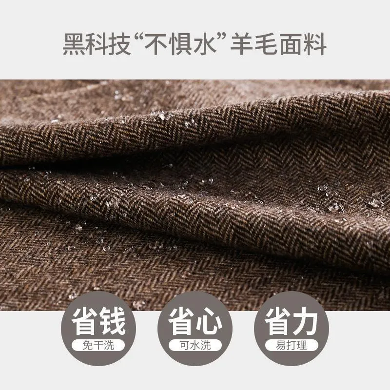 Washable Wool Tapered Mid-Calf Trousers