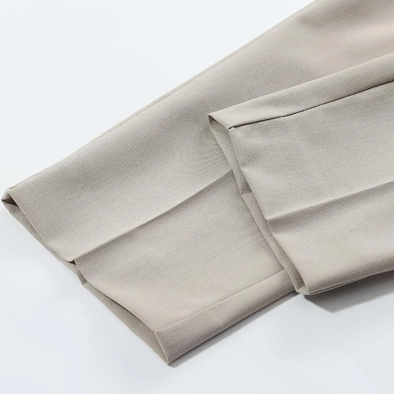 Washable Worsted Wool Tapered Pants