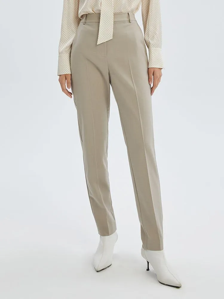 Washable Worsted Wool Tapered Pants