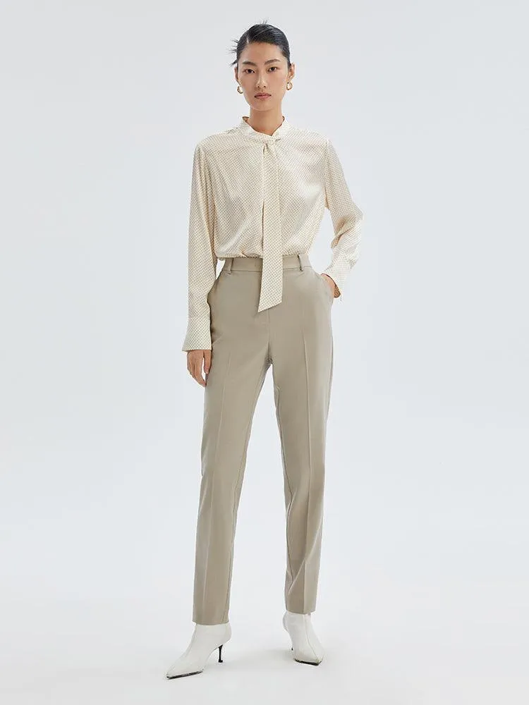 Washable Worsted Wool Tapered Pants