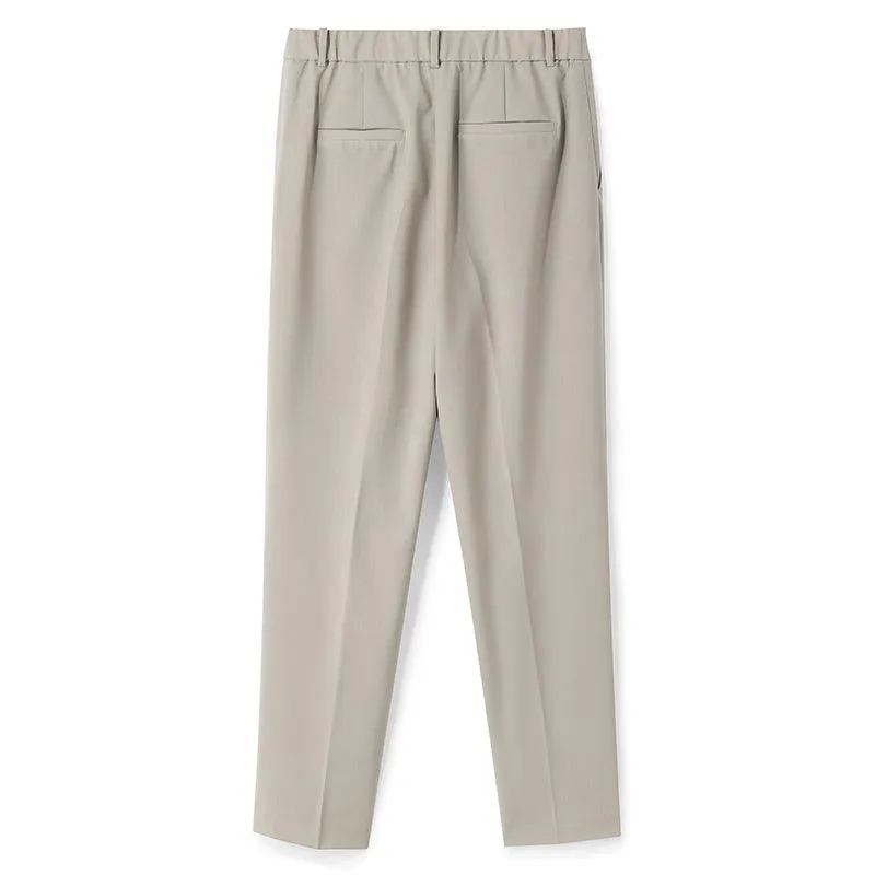 Washable Worsted Wool Tapered Pants