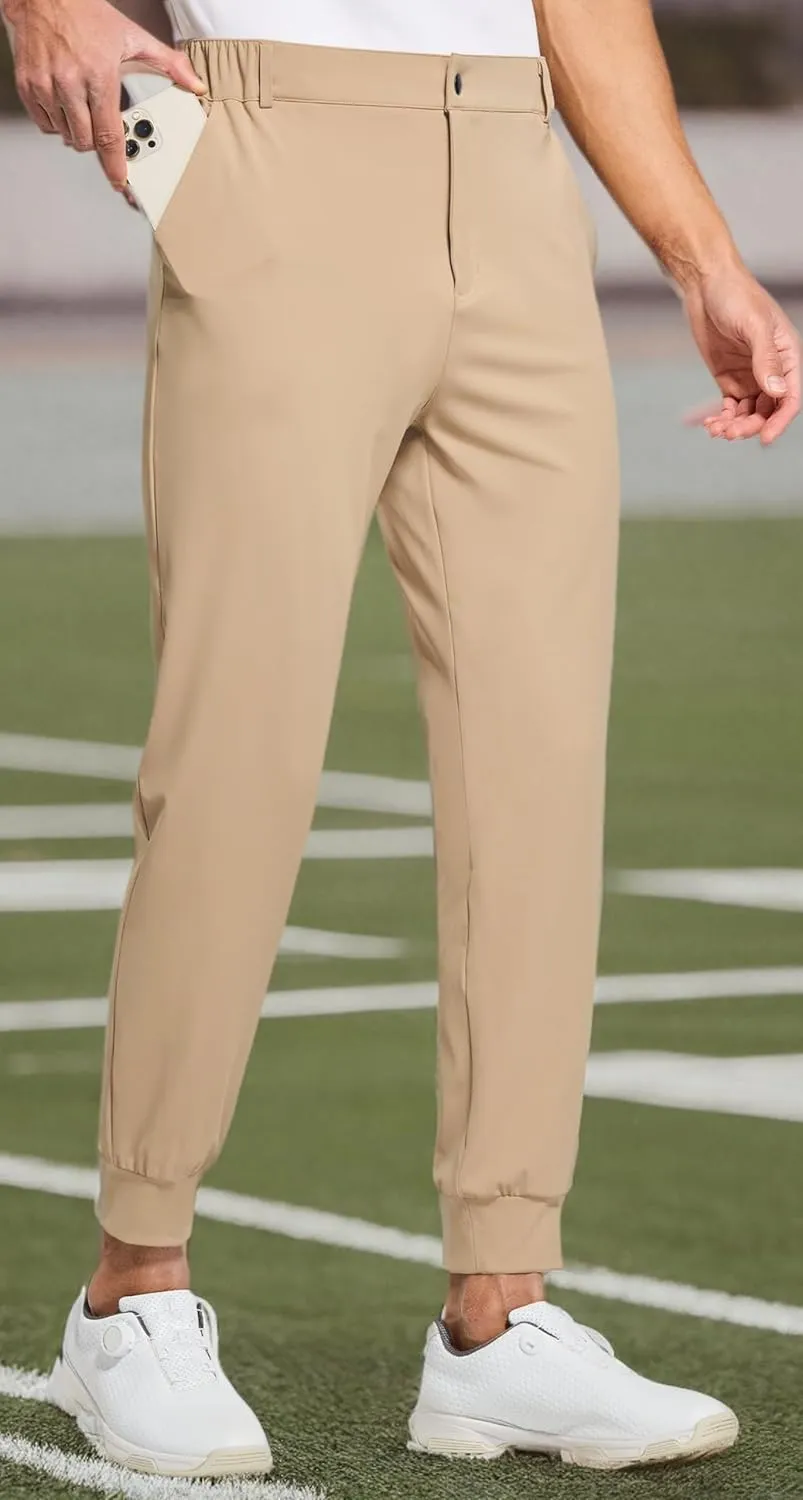 Willit Men's Golf Joggers Stretch Pants with 5 Pockets Slim Fit Sweatpants Work Dress Pants with Belt Loops