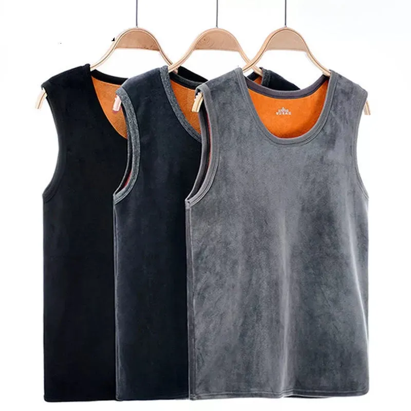 Winter Warm Thermal Fleece Undershirts Tank Tops Soft