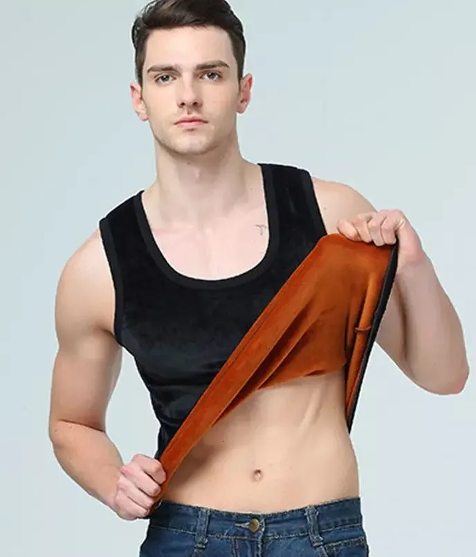Winter Warm Thermal Fleece Undershirts Tank Tops Soft
