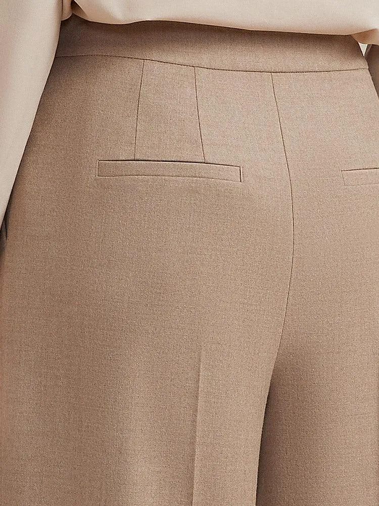 Wool Wide Leg Pants