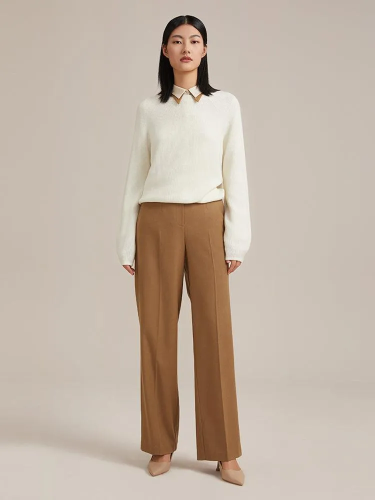 Wool Wide Leg Pants