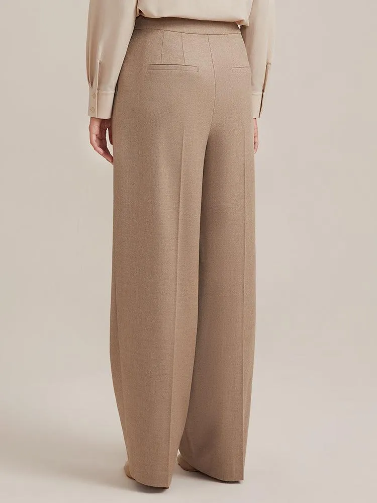 Wool Wide Leg Pants