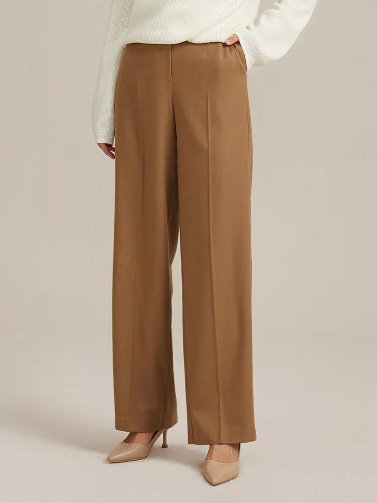 Wool Wide Leg Pants