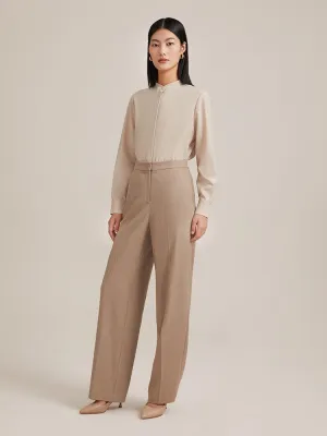 Wool Wide Leg Pants