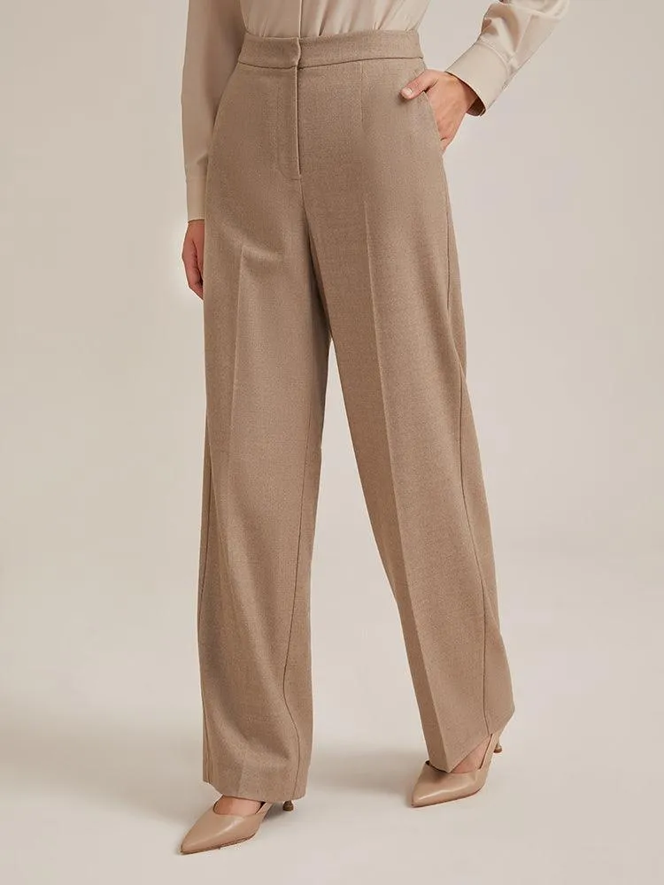 Wool Wide Leg Pants