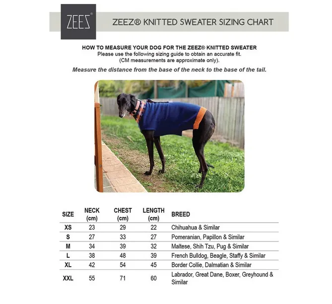 ZeeZ – Knitted Dog Sweater – Grey/Pink Leopard